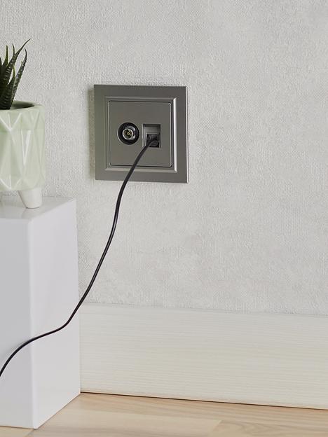 IEK BR-AK20-1-K46 BRITE Роз. двойная TV+RJ45 кат.5E РТВ/РК12-БрС сталь фото 8