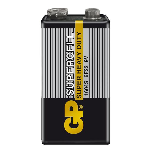 Батарея GP Supercell 1604S 6F22 9V (1шт) фото 1