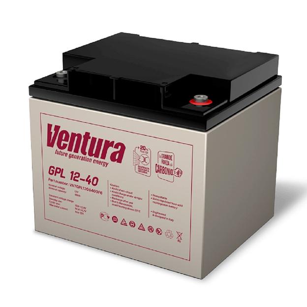 Ventura Аккумуляторная батарея GPL 12-40 12V/47Ah {клемма F6, ДхШхВ 197х166х176мм, масса 13,50 кг, срок службы 12 лет} фото 1