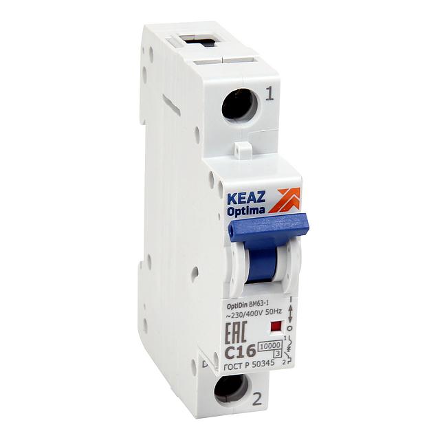 Выключатель автоматический однополюсный 63А C 10кА AC OptiDin BM63-1C63-10-УХЛ3 фото 1