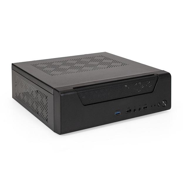 Exegate EX294021RUS Корпус Desktop ExeGate FL-102-TPS400 (mini-ITX, БП TPS400 с вент. 8см, 2*USB + 1*USB3.0, аудио, черный) фото 1