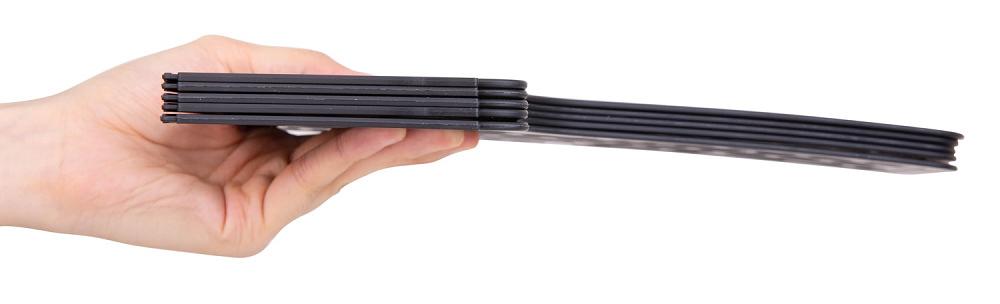 Лоток вертикальный Deli E9846BLACK для бумаг 326х275х257мм черный пластик фото 6