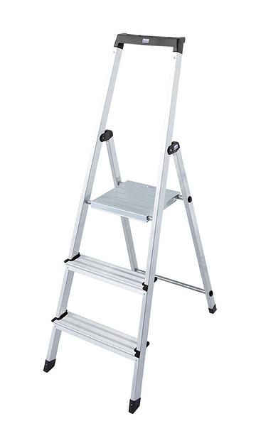 Стремянка Krause Monto Solidy односторонняя алюминий односекционнаяx 3ступ. (126214) фото 1