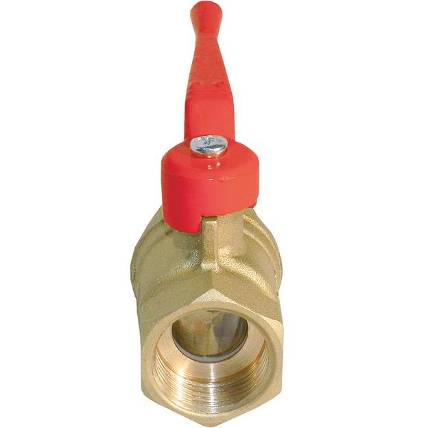 Шаровой латунный кран 11Б27П1 фото 2