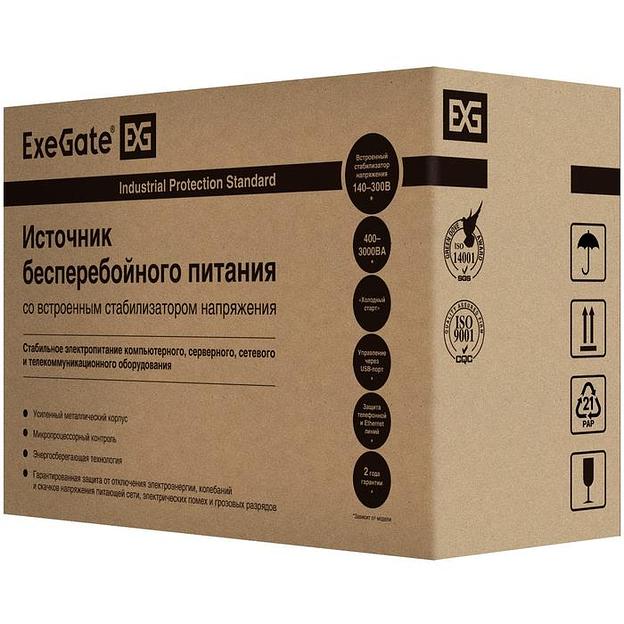 Exegate EP244543RUS ИБП Exegate Power Back BNB-600 <600VA, Black, 2 евророзетки> фото 3
