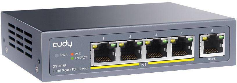 Коммутатор Cudy GS1005P (L2) 5x1Гбит/с 5PoE 60W неуправляемый фото 2