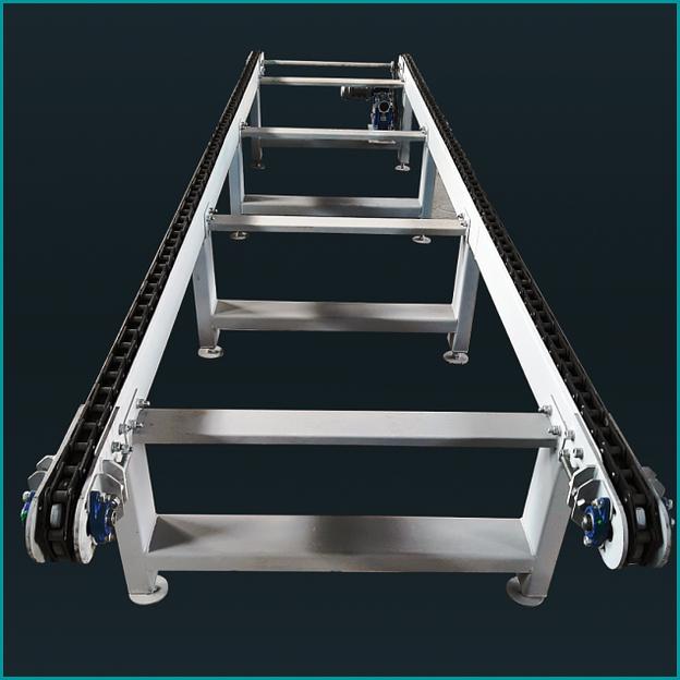 Цепной транспортер для паллет (паллетный конвейер). фото 1