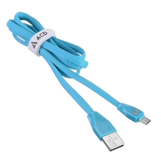 Кабели USB ACD USB кабель ACD-Life MicroUSB; USB-A TPE, 1м, синий (ACD-U920-M1L) фото 2