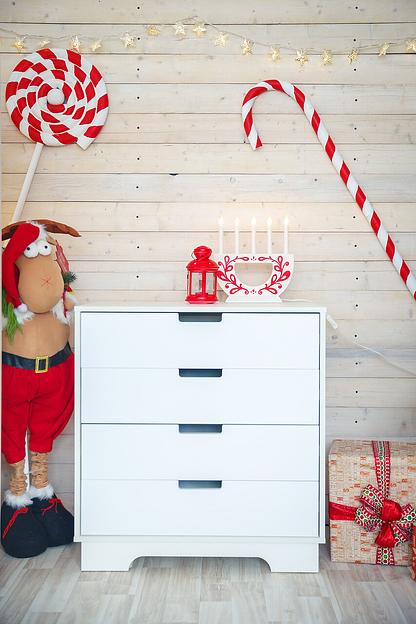 Тумба детская «Облако» 4 ящика белая фото 1