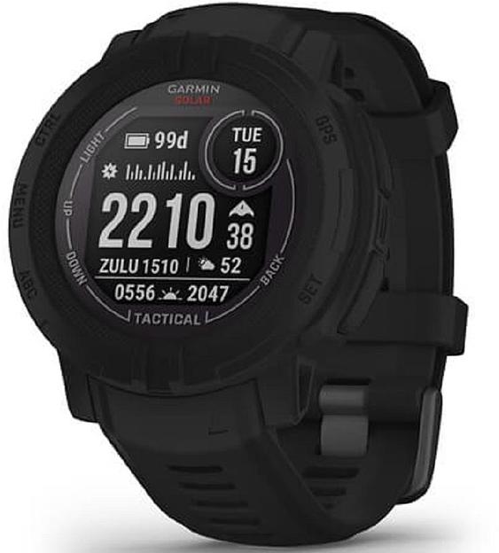 Смарт-часы Garmin Instinct 2 Solar 23мм 2.3" AMOLED корп.черный силикон рем.черный (010-02627-03) фото 1