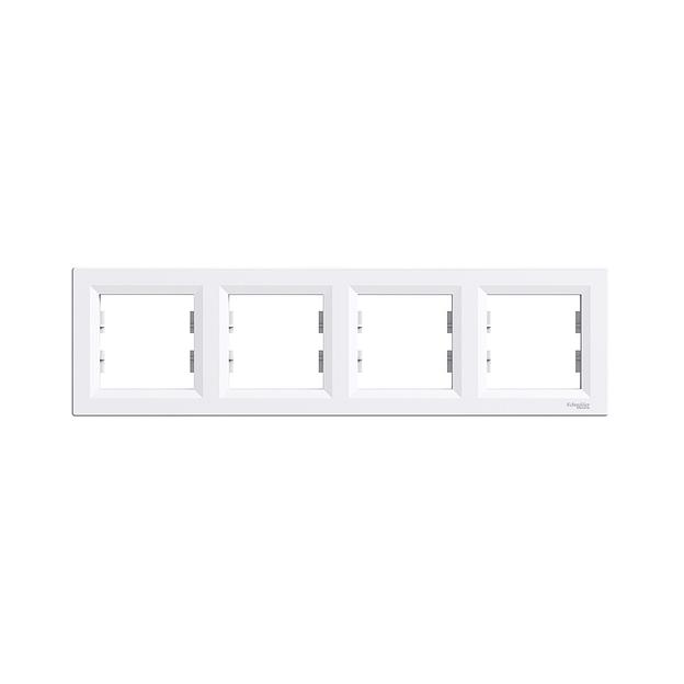 Рамка горизонтальная SE EPH5800421 Asfora 4 постовая белый EPH5800421 фото 1