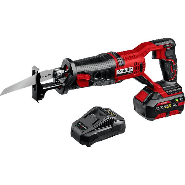 Пила сабельная аккумуляторная Зубр серия «Мастер» СПЛ-185-41 в коробке ОПТ фото 1