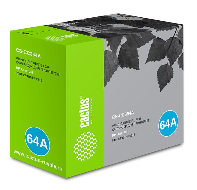 Картридж лазерный Cactus CS-CC364A CC364A черный (10000стр.) для HP LJ P4014/P4015/P4515 фото 1