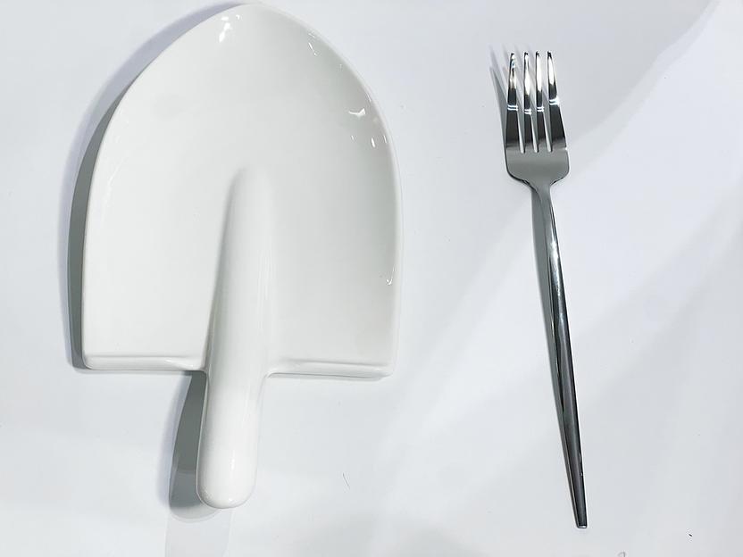 Блюдо фарфоровое Safari Shop лопата «Chalk», опт фото 4