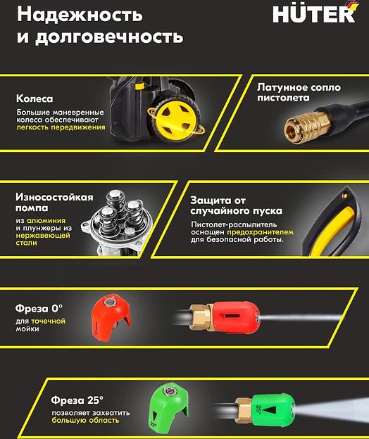 Минимойка Huter M M2500-PW-PRO 2500Вт (900/70/8/52) фото 6