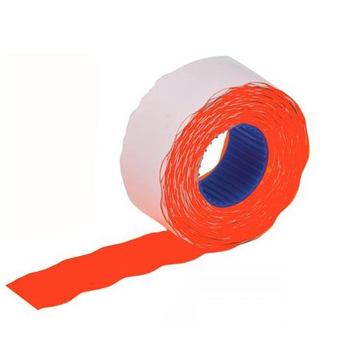 Этикет-лента волна 26х12 мм, 800 шт красная фото 1