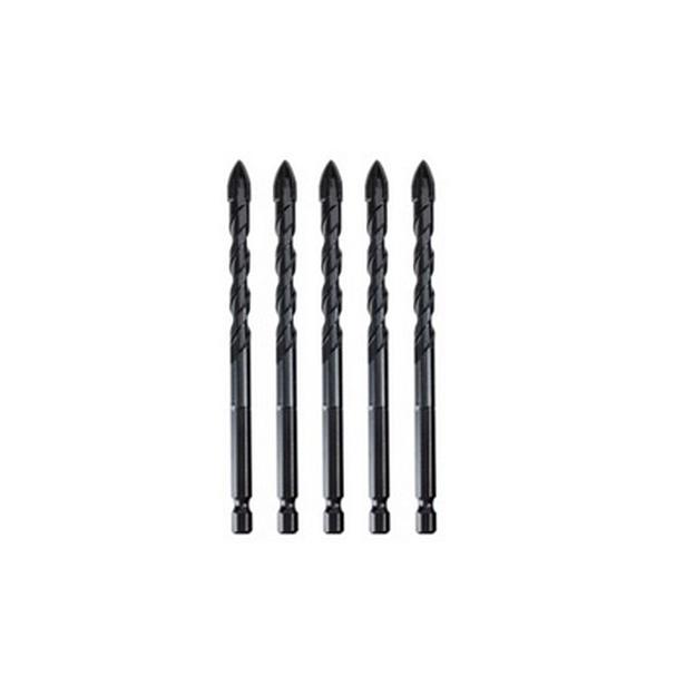 Набор оснастки Deli Сверла по стеклу/керамике/кафелю 12мм 5шт DH-CZZ012-E1 YG6X, шестигранный хвостовик 1/4HEX, кейс фото 1