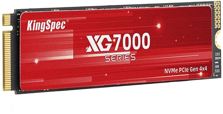 Твердотельный накопитель SSD M.2 KingSpec 2.0Tb XG7000 Series (PCI-E 4.0 x4, up to 7400/6600MBs, 3D TLC, 1200TBW, NVMe 1.4, 22х80mm, heatsink) фото 3