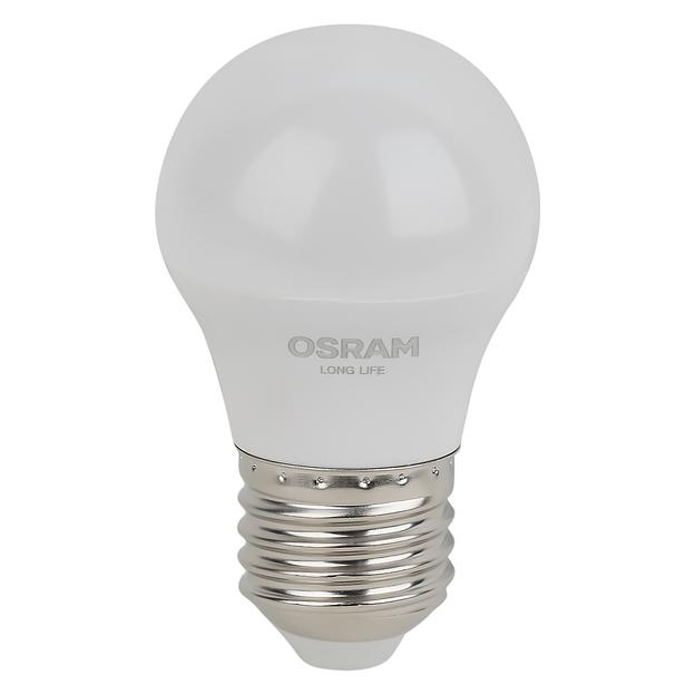 Лампа светодиодная LED 7Вт Е27 6500К 600Лм шар 220В (замена 60Вт) OSRAM фото 2