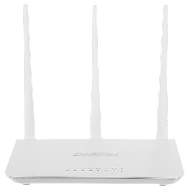 Роутер беспроводной Digma DWR-N302 N300 10/100BASE-TX белый фото 1