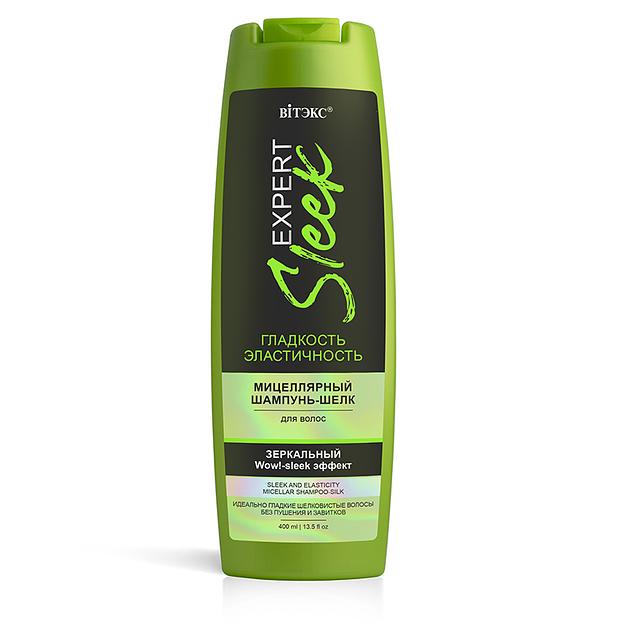 Витэкс sleek мицеллярный шампунь-шелк для волос гладкость и эластичность 400 мл фото 1