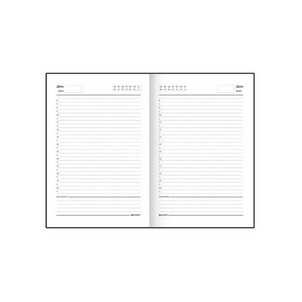 Ежедневник недатированный А5 145×215 мм Brauberg бумвинил, 160 л, синий, опт фото 4