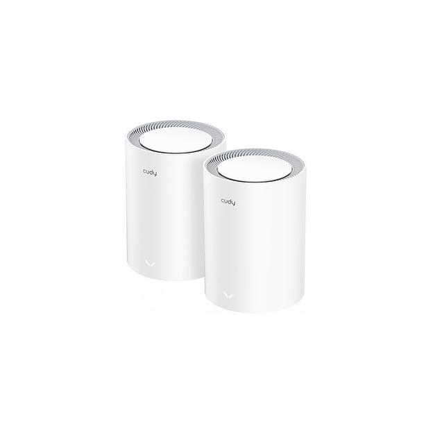 Бесшовный Mesh роутер CUDY M3000, Wi-Fi 6, AX3000, 2.4/5ГГц, 1 LAN, белый, 2 шт. в комплекте [m3000(2-pack) white] фото 1