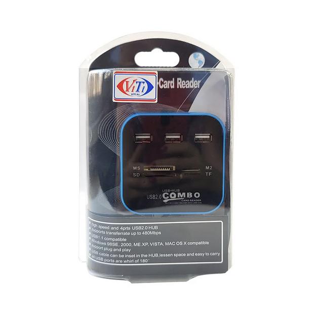 Переходник USB Хаб ViTi 3PUComboCR, опт фото 3