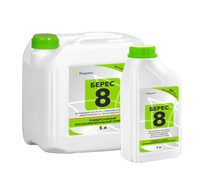 Удобрение «Берес-8» гумат с фульвокислотами и микроэлементами 1 л, опт фото 1