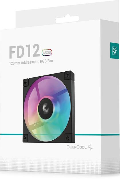 Вентилятор Deepcool FD12 ARGB 120x120x25mm черный 4-pin 26.9dB 166gr Ret (R-FD12-BKAPN1-G) фото 9