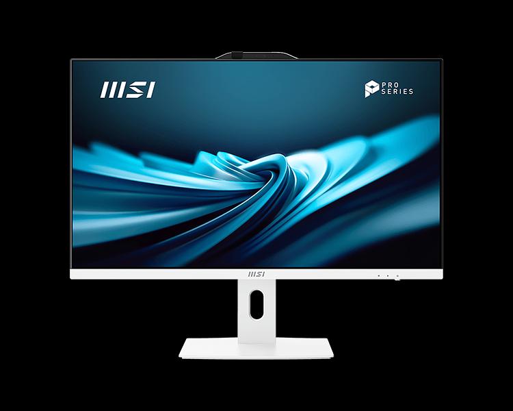 Моноблок MSI Pro AP272P 14M AiO 27" FHD(1920x1080)IPS AG Non-touch, Core i5-14400 (2.5GHz), 16Gb DDR5(2x8Gb), 512GB SSD M.2, Intel UHD, WiFi, BT, camera, WirelessKB&mouse Eng/Rus,No OS,1y war-ty, White (9S6-AF8322-803) фото 1