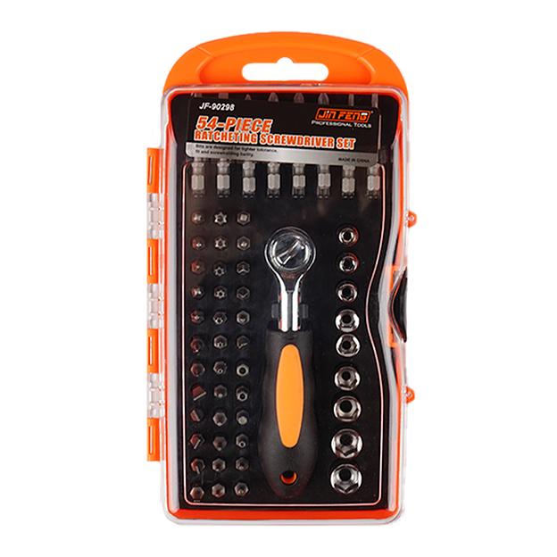 Трещетка 1/4" С Битами И Головками JF-90298 фото 1