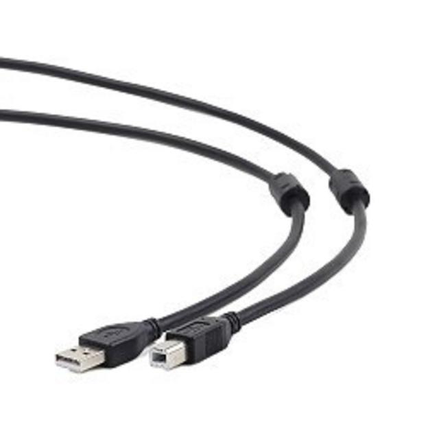 Gembird/Cablexpert CCF2-USB2-AMBM-15 USB 2.0 Pro Кабель, AM/BM, 4.5м, экран,2феррит.кольца, черный, пакет фото 1
