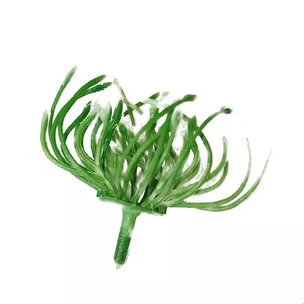 Добавка тычинка густая салатовая с белыми кончиками с ножкой 5,5см 509шт/кг фото 3