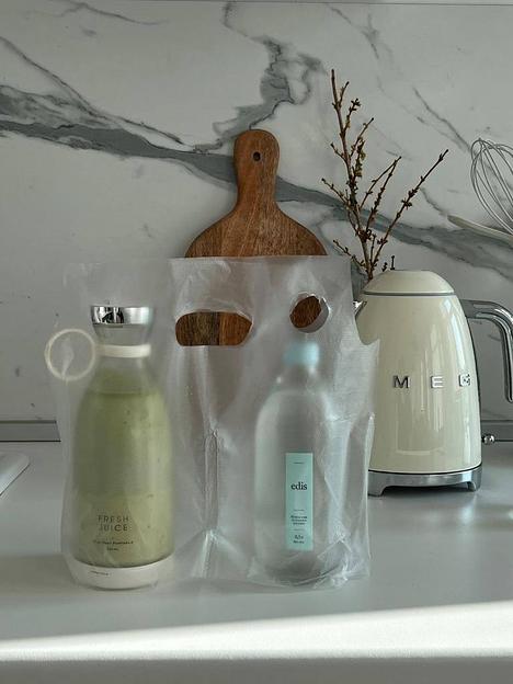 Держатель полиэтиленовый двойной для стаканов, бутылок, выпечки фото 2