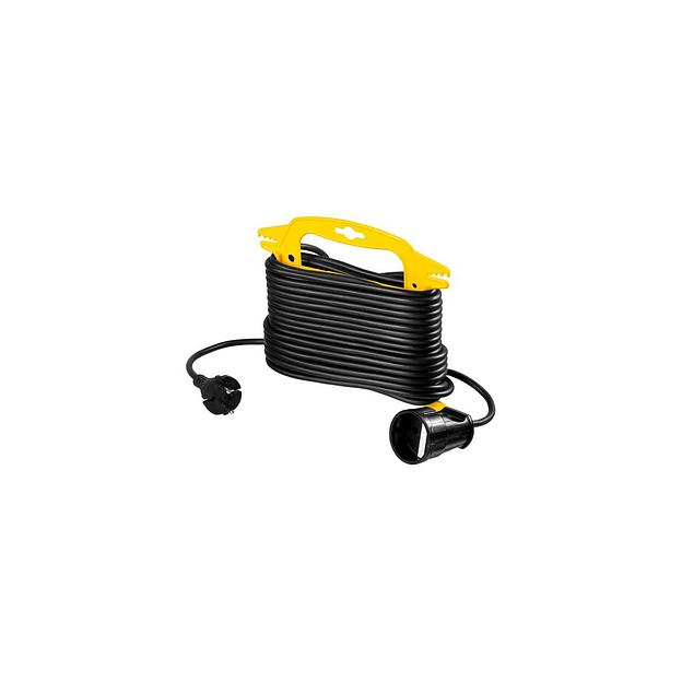 Удлинитель силовой Stayer 55014-15_z01, розеток 1шт, 2x0.75 кв.мм, 15м, ПВС, рамка пластиковая, черный фото 1