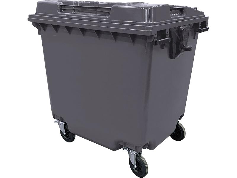 Мусорный контейнер 1100л. на колёсах серый фото 1