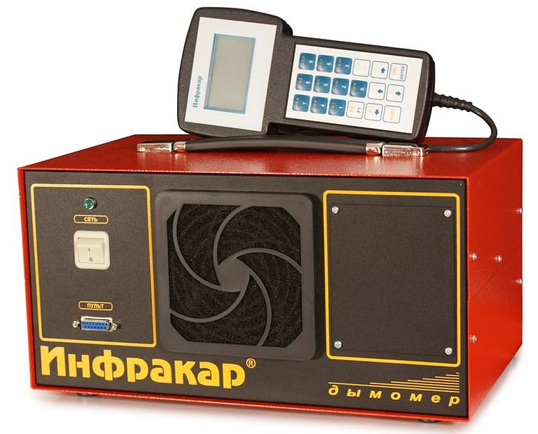 ИНФРАКАР Д 1-3.01 дымомер для измерения дымности отработавших газов дизельных двигателей переносной, оптическая база - 0,43 м, RS-232, выносной пульт управления, тахометр, температура масла, беспроводная связь (заказывается отдельно) фото 1