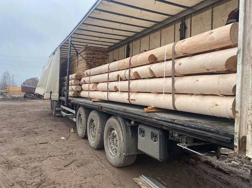 Оцилиндрованное бревно камерной сушки опт фото 3