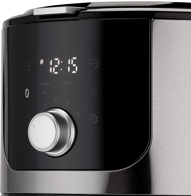 Кофемашина Kitfort КТ-782 1050Вт нержавеющая сталь/черный фото 2