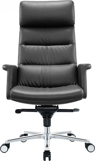 Кресло руководителя Cactus CS-LBK-AMSTERDAM кожа крестов. алюминий фото 2