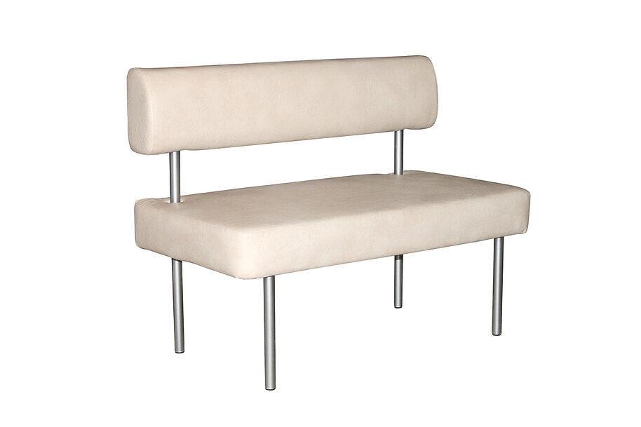 Диван офисный без подлокотников, экокожа, 600х600/1100/1600х850 мм фото 1