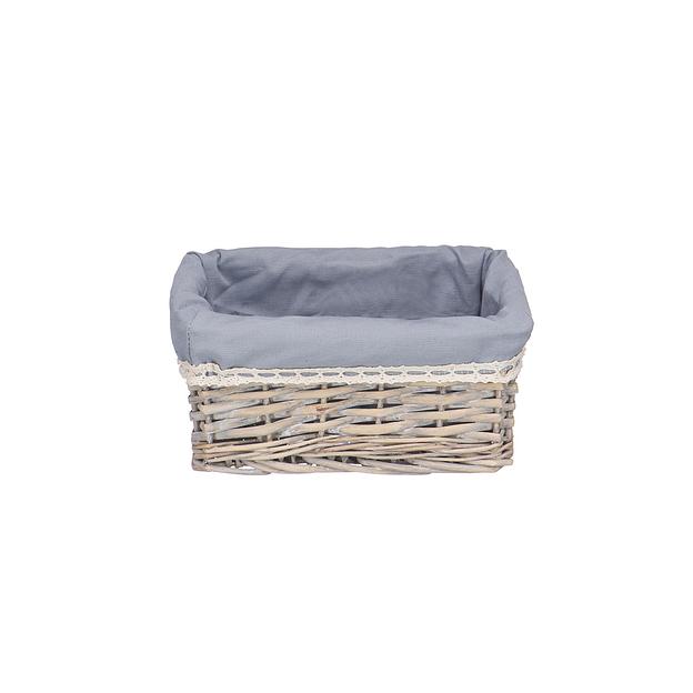 Корзина стеллажная "Лён", Д265 Ш180 В120, серый фото 1