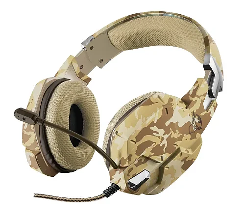 Наушники гарнитура игровая Trust GXT 322D CARUS HEADSET desert camo фото 1