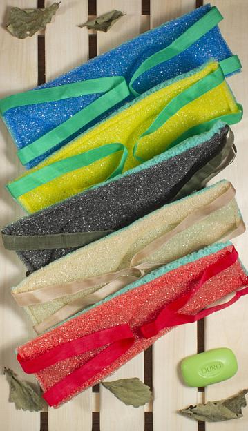 Мочалка «Морской бриз» 12х37х3 см, комбинированная, разноцветная ОПТ фото 2