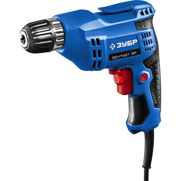 Дрель безударная реверсивная Зубр серия «Профессионал» ЗД-П421 ЭР 420 Вт 10 мм БЗП патрон ОПТ фото 1