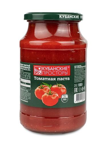 Томатная паста «Кубанские просторы», 1000 г, опт фото 1
