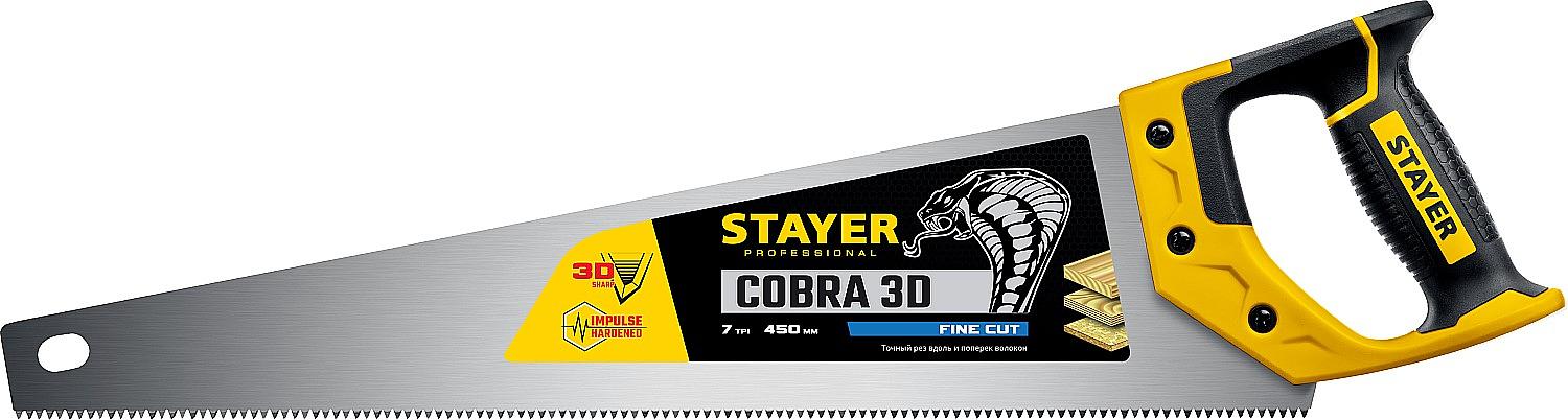 STAYER Cobra 3D, 450 мм, универсальная ножовка, Professional (1512-45) фото 1