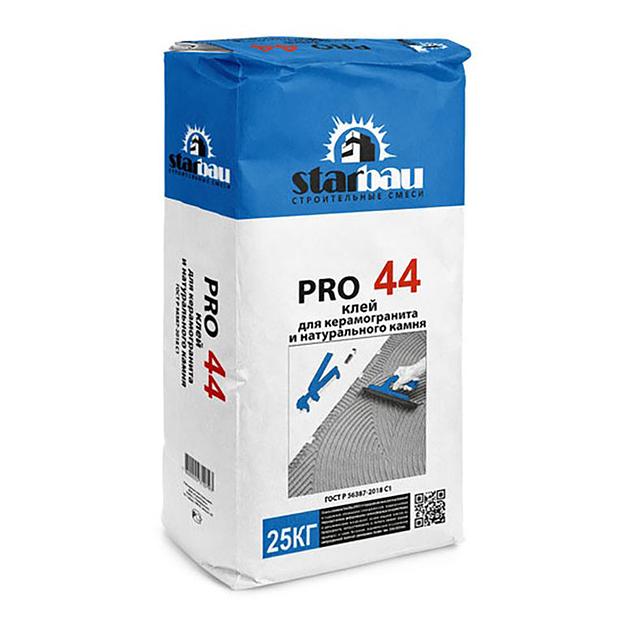 Клей для керамогранита и натурального камня StarBau PRO 44 25кг фото 1