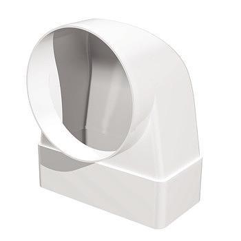 Соединитель угловой 90° плоских воздуховодов с круглыми СККП - 620СК10КП - 100 мм - 60х204 мм фото 1